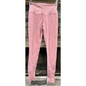 Women’s ALO Heather Pink Yoga High Waist Alosoft Lounge Leggings Size XS *C2